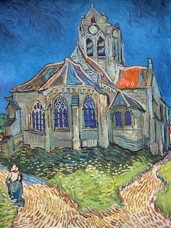 Paris Musee D'Orsay Vincent van Gogh 1890 Church at The Church in Auvers-sur-Oise 